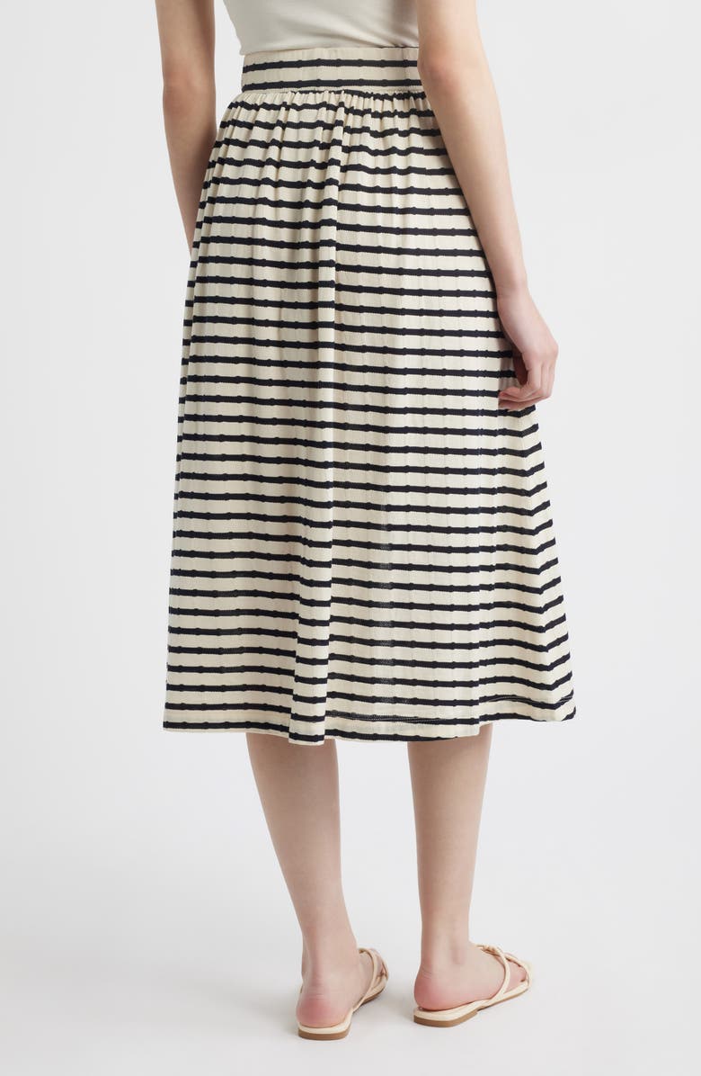 Nation LTD Vida Tiered Smocked Waist Skirt, Alternate, color, Night Sky Stripe