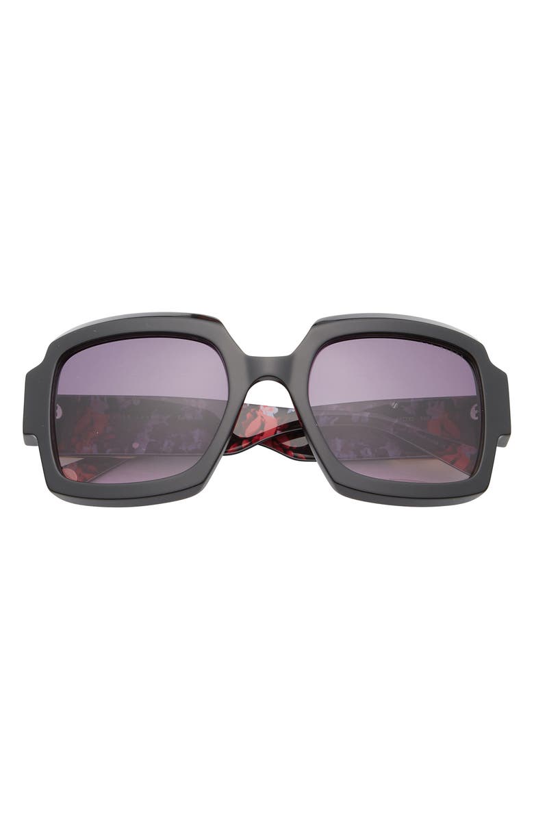 Ted Baker London 55mm Square Sunglasses, Main, color, Black