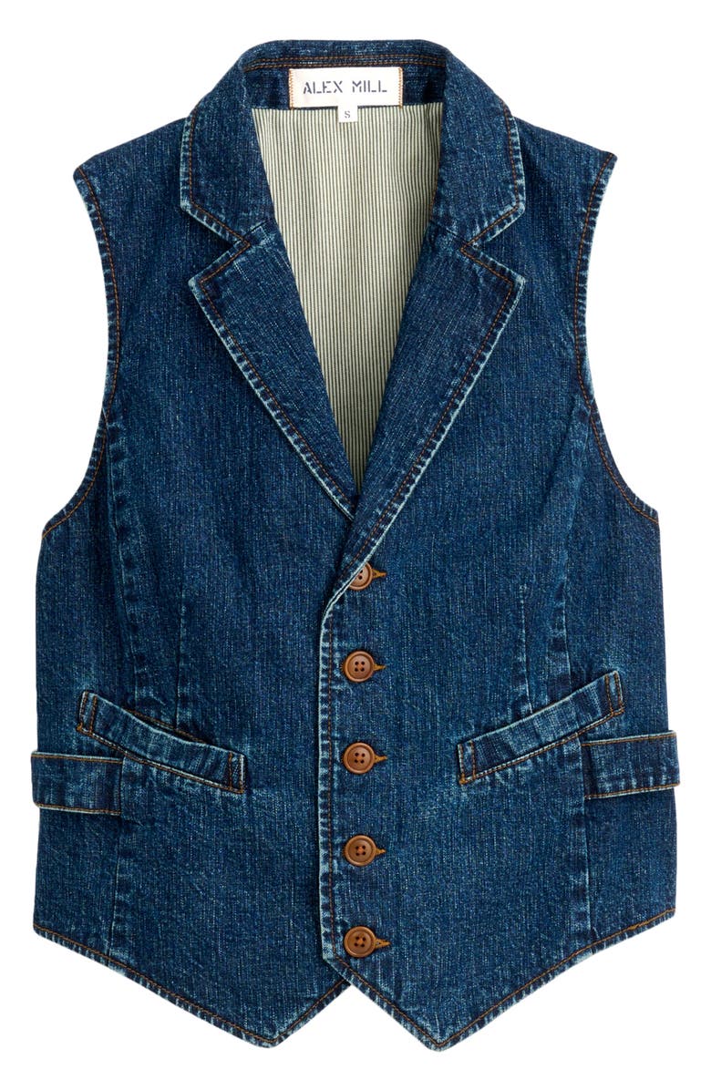 Alex Mill Arya Denim Vest, Alternate, color,