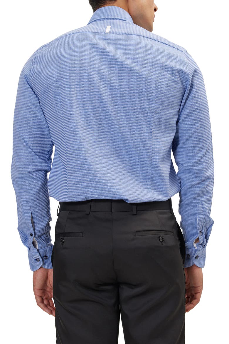 Jacquard Cotton Dress Shirt, Alternate, color, BLUE