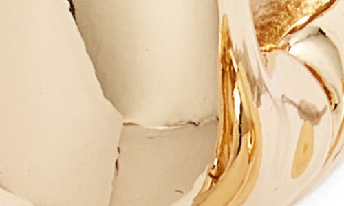 Open Edit Rounded Oval Hoop Earrings In Gold