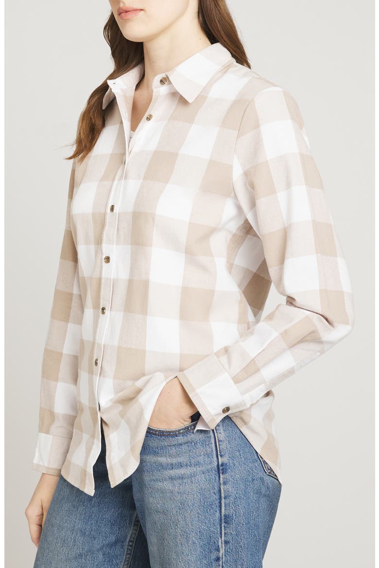 Plaid Flannel Long Sleeve Shirt, Alternate, color, INCENSE