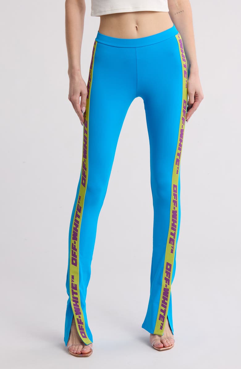 Off-White Athletic Logo Band Split Hem Pants, Main, color,