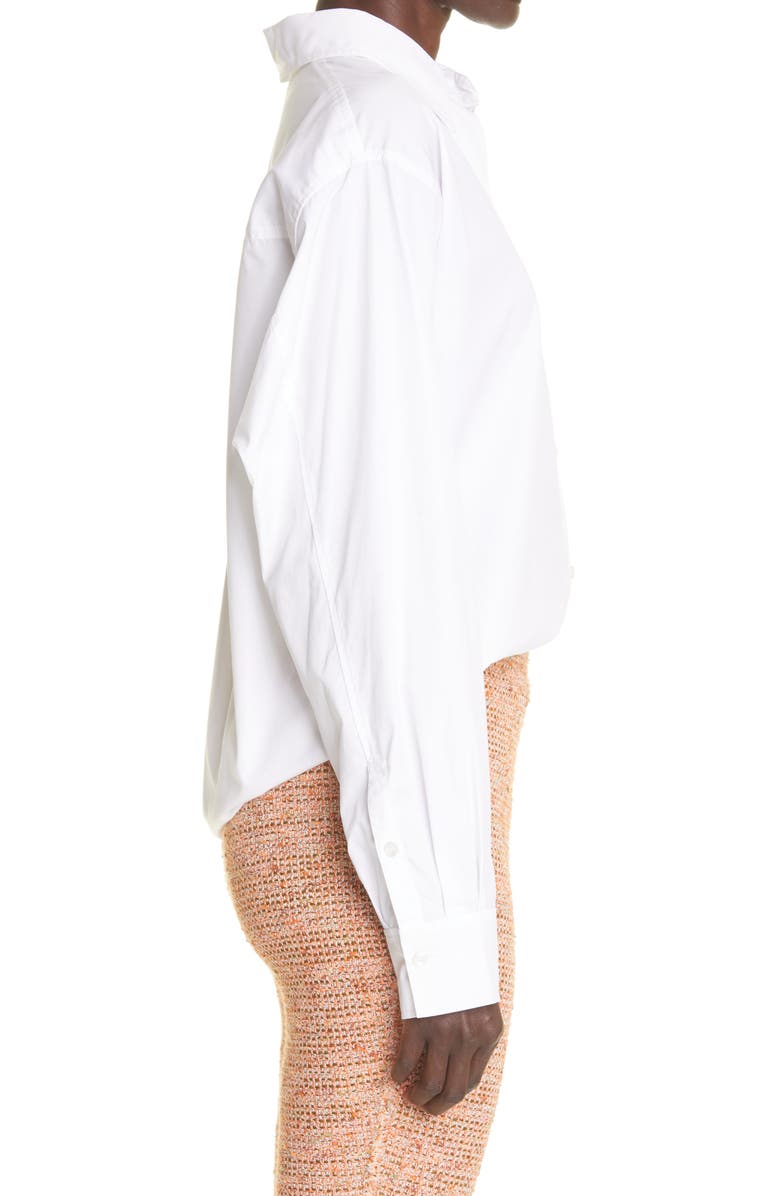 St. John Collection Cotton Poplin Button-Up Shirt, Alternate, color,