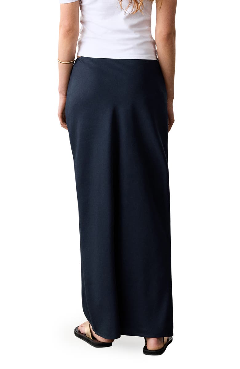 MANGO TEEN <p>Bias Cut Maxi Skirt</p>, Alternate, color, Dark Navy
