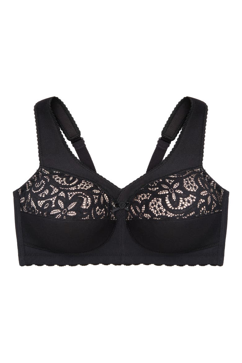 MagicLift® Cotton Support Bra, Alternate, color, BLACK