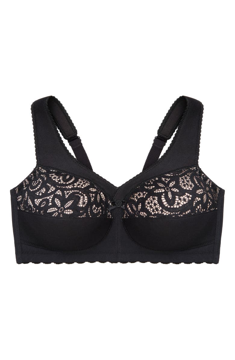 Glamorise MagicLift<sup>®</sup> Cotton Support Bra, Alternate, color, Black