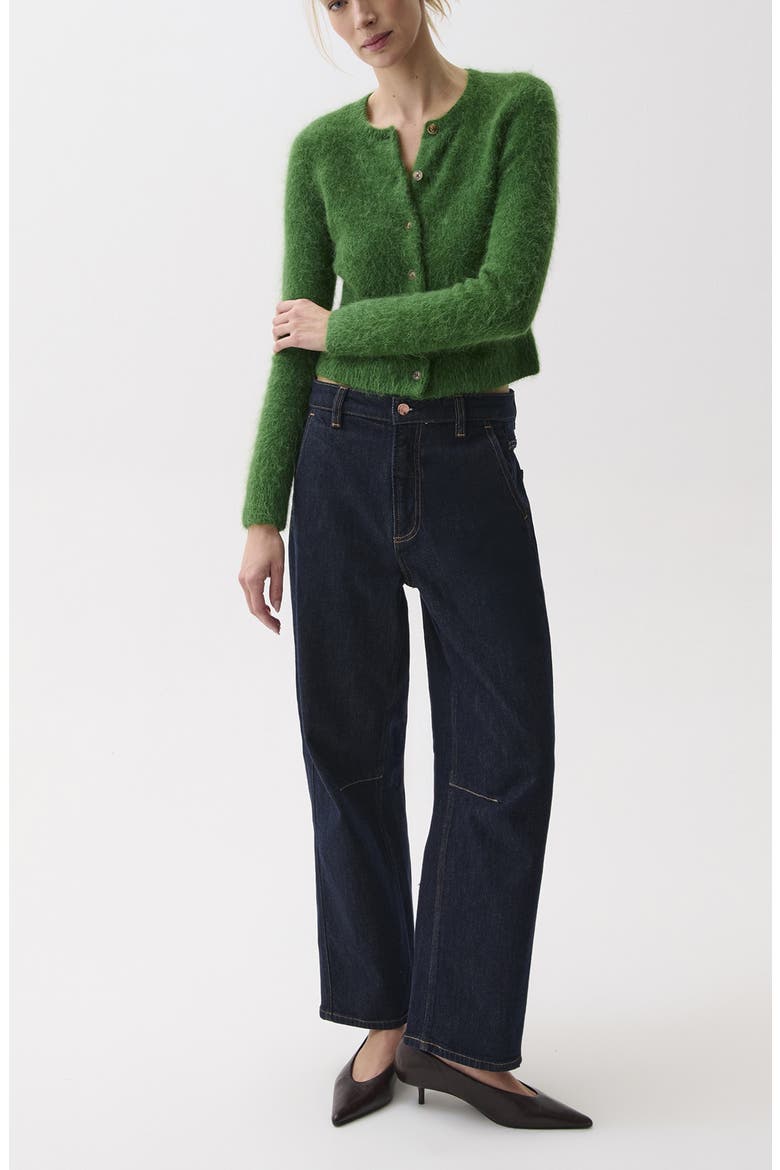 Yara Cardigan, Alternate, color, VIVID MOSS