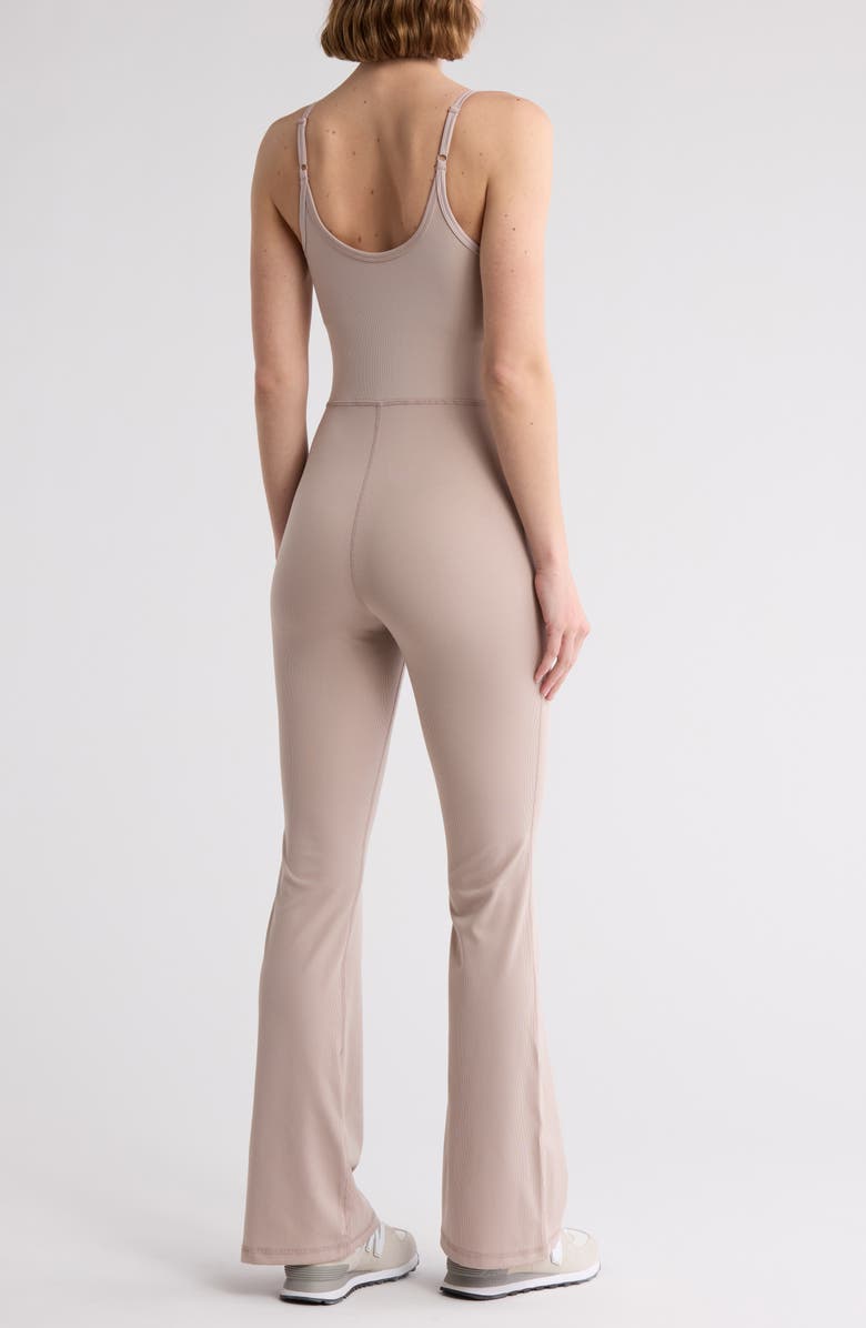 YOGALICIOUS Scarlett Flare Leg Jumpsuit, Alternate, color, Oak Brown