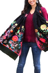 SAACHI Lightweight Floral Pattern Scarf