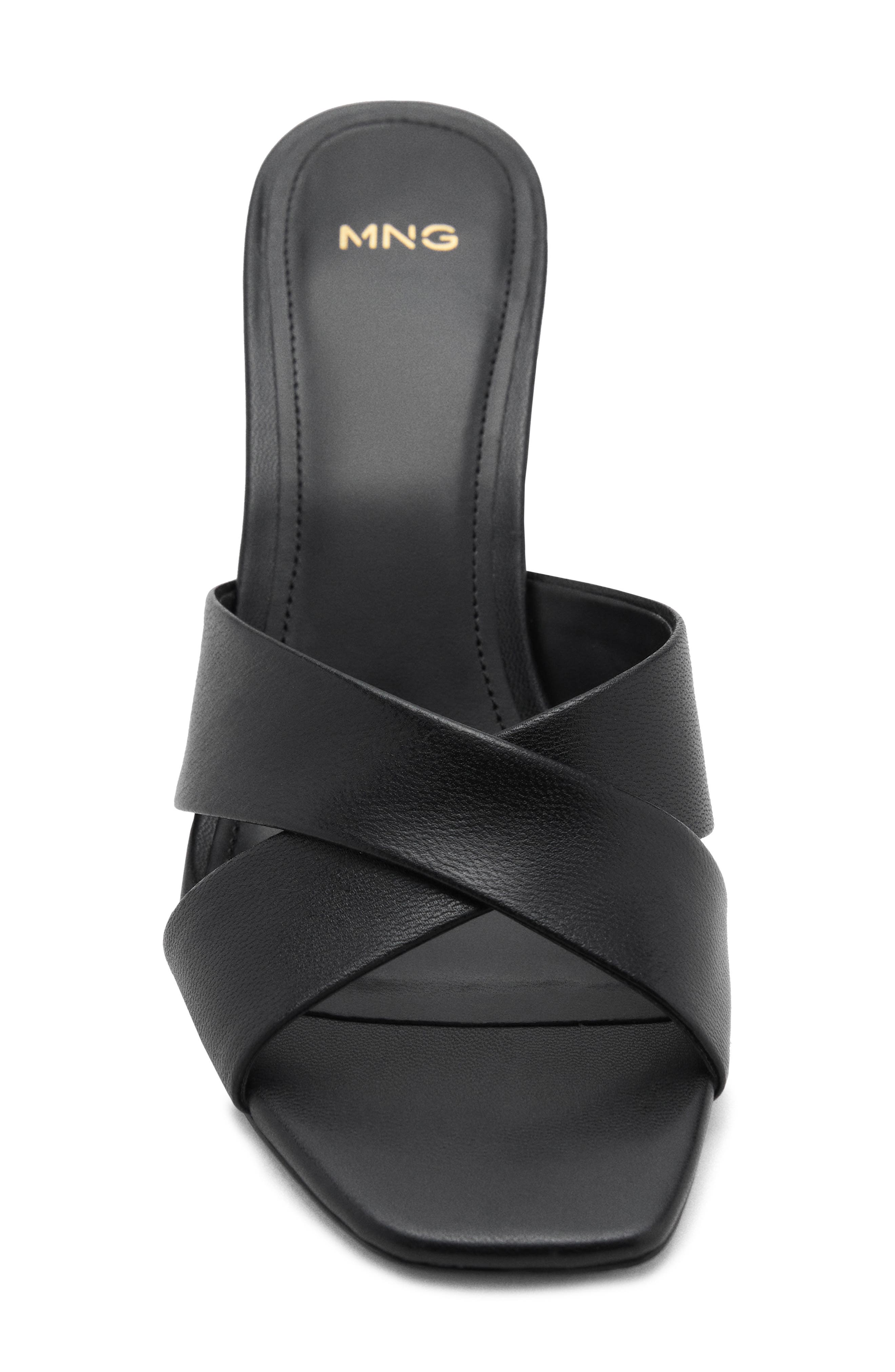 MANGO Block Heel Sandal, Alternate, color, Black