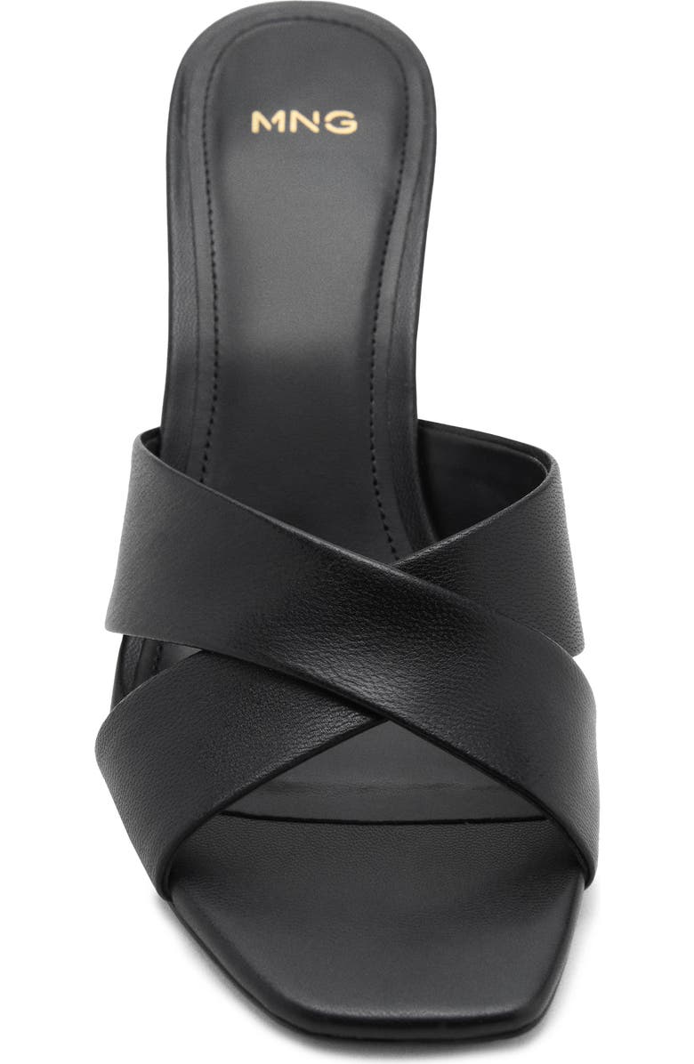 MANGO Block Heel Sandal, Alternate, color, Black