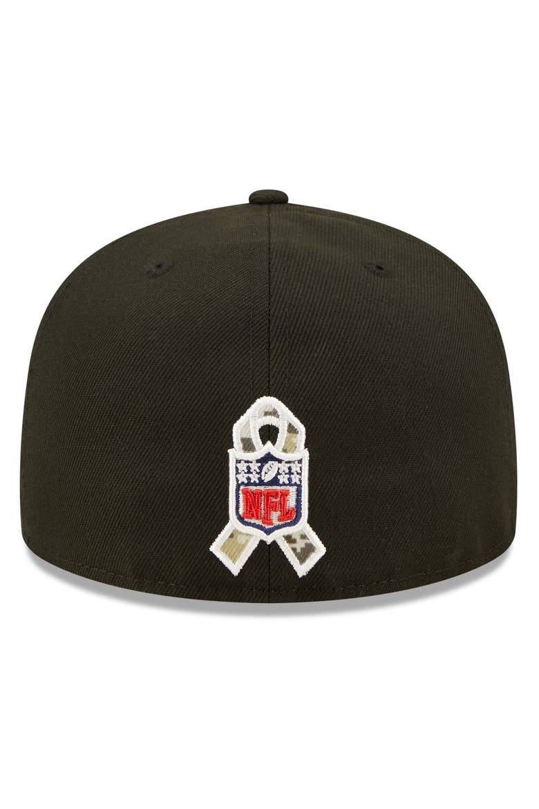 Men's New Era Black Pittsburgh Steelers 2022 Salute To Service 59FIFTY Fitted Hat, Alternate, color, Black