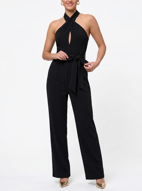 Ester Sleeveless Belted Jumpsuit