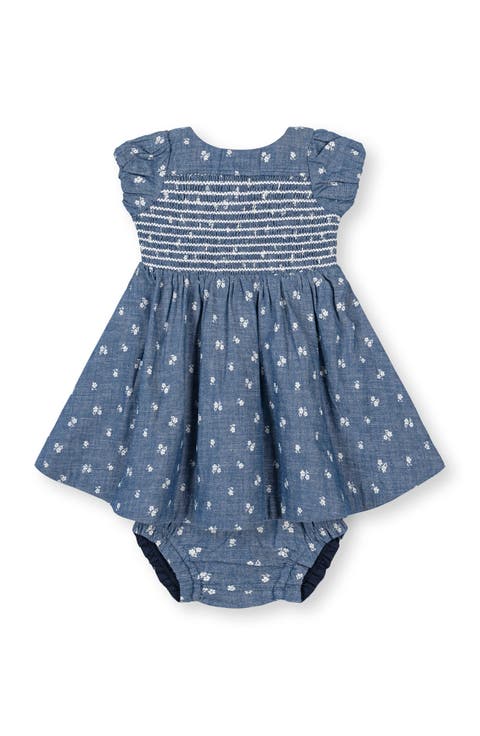 Organic Smocked Puff Sleeve Dress