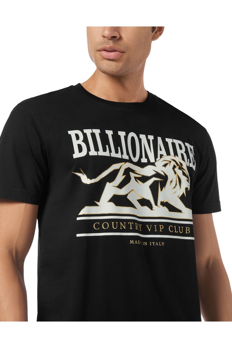 T-Shirt Round Neck Ss Lion Men, Alternate, color, black