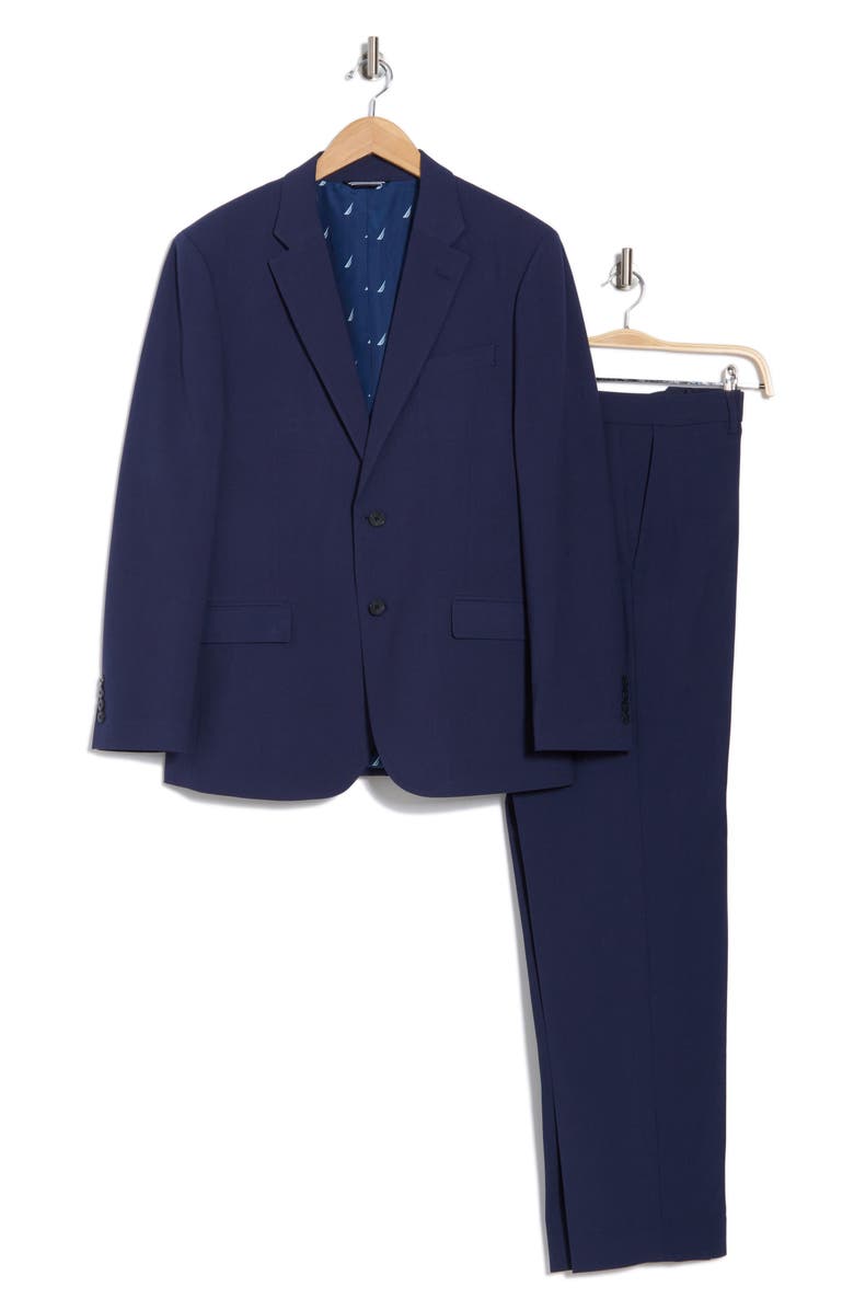 Nautica Blue Solid Suit, Alternate, color, Blue Solid