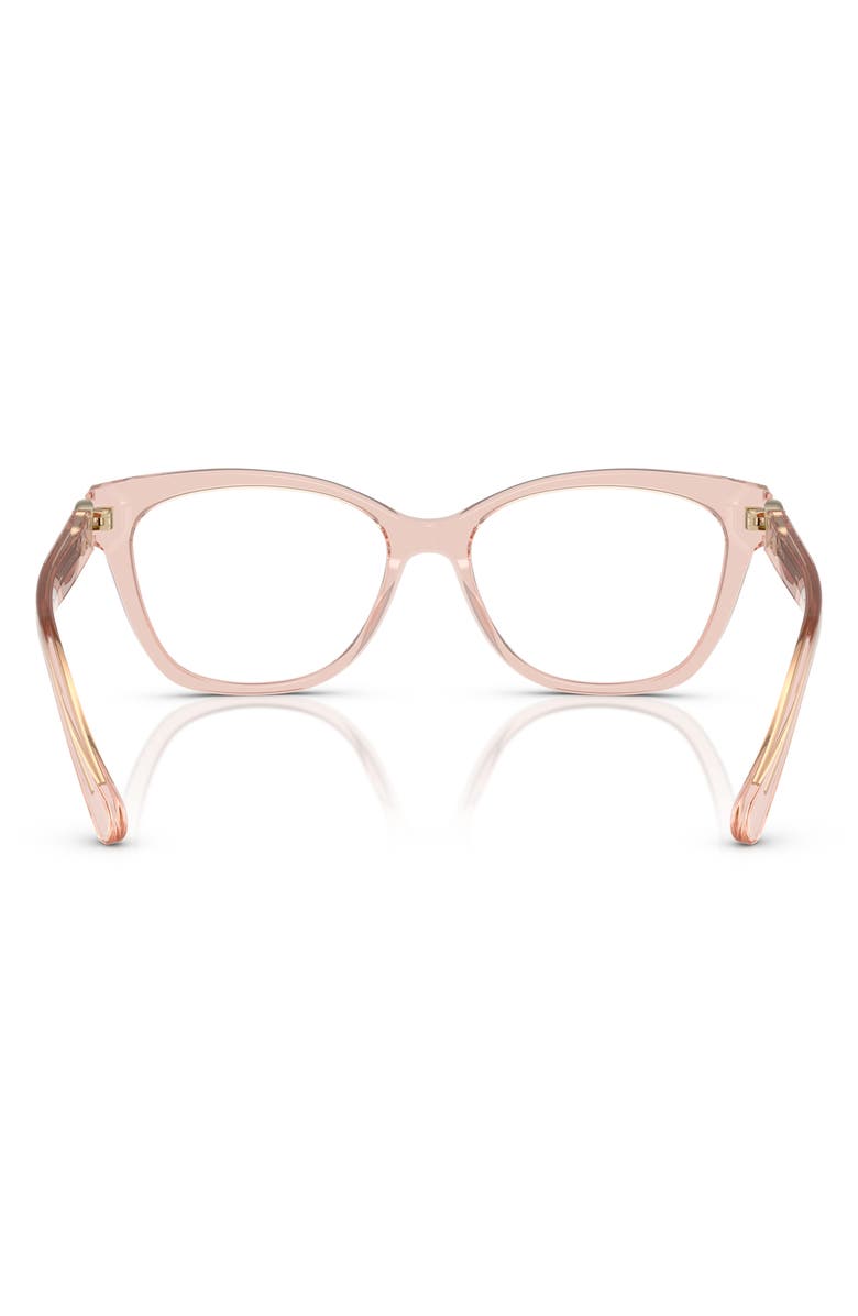 COACH 54mm Oval Optical Glasses, Alternate, color, Dusty Rose / Demo Lens