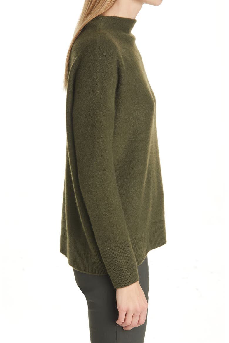 Funnel Neck Boiled Cashmere Sweater, Alternate, color, SURPLUS