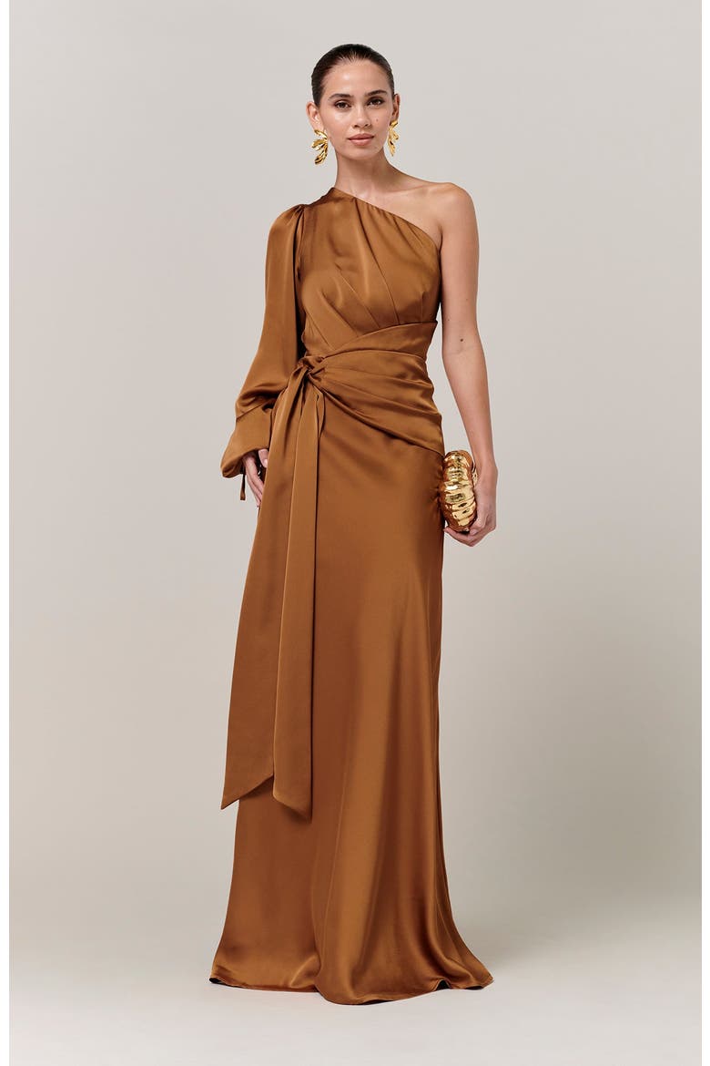 Pollie Maxi Dress, Alternate, color, Bronze