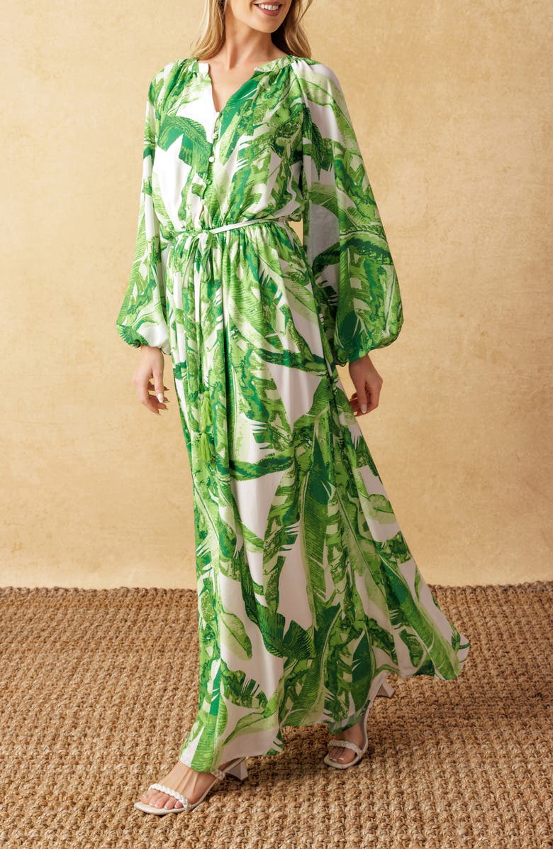 FLYING TOMATO Long Sleeve Maxi Dress, Alternate, color,