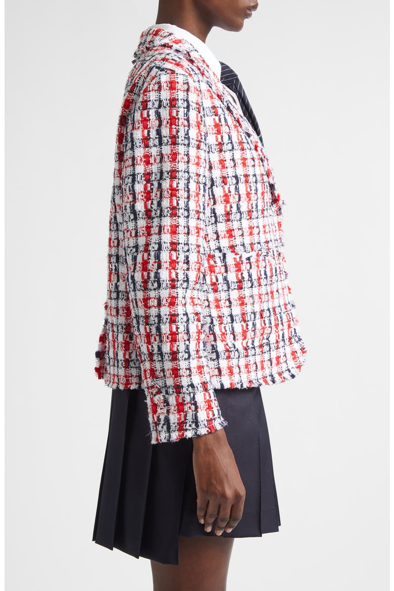 Shrunken Semi Semiconstructed Bouclé Tweed Sport Coat, Alternate, color, RED/WHITE/BLUE