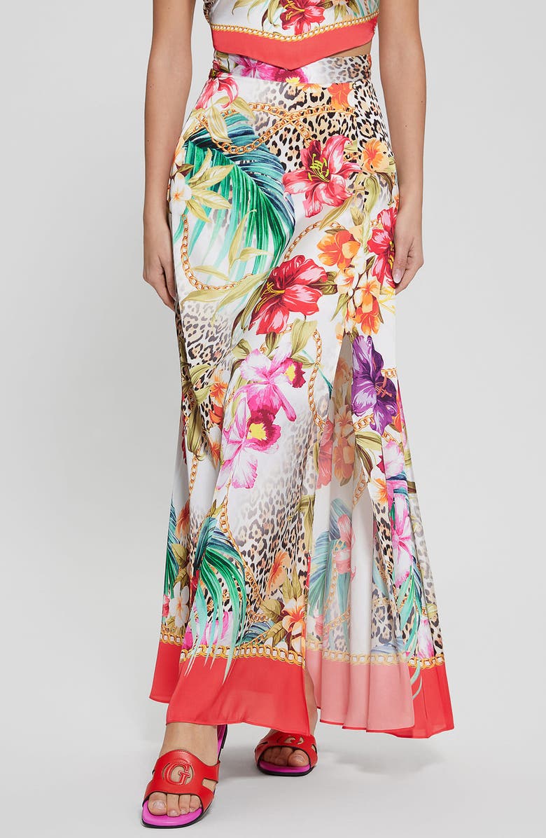 GUESS Dora Floral Skirt, Main, color, 