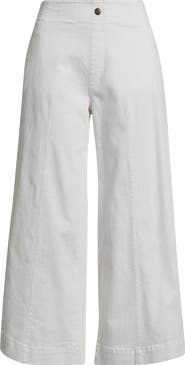 Hue Fine Lines Crop Wide Leg Pull-On Pants