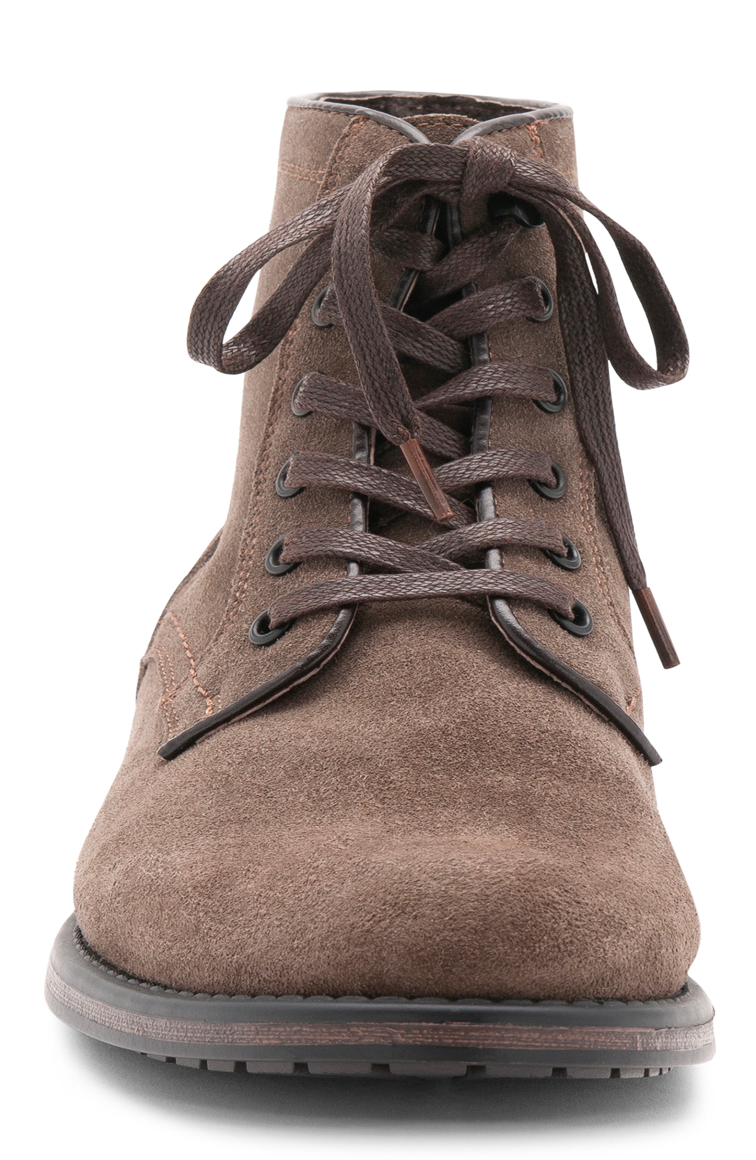 Peter Waterproof Plain Toe Boot, Alternate, color, BROWN SUEDE