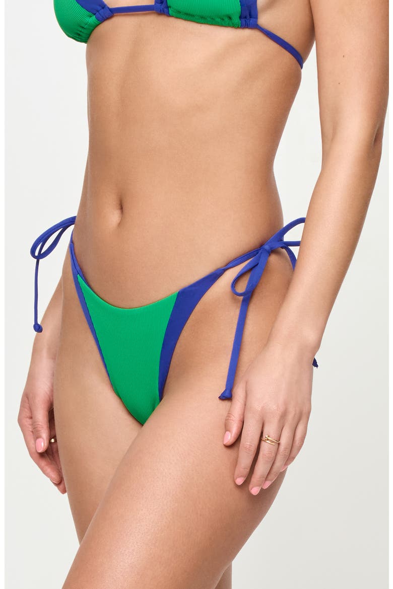 Riannon Jersey & Rib Bikini Bottoms, Alternate, color, CLOVER/ NEBULA