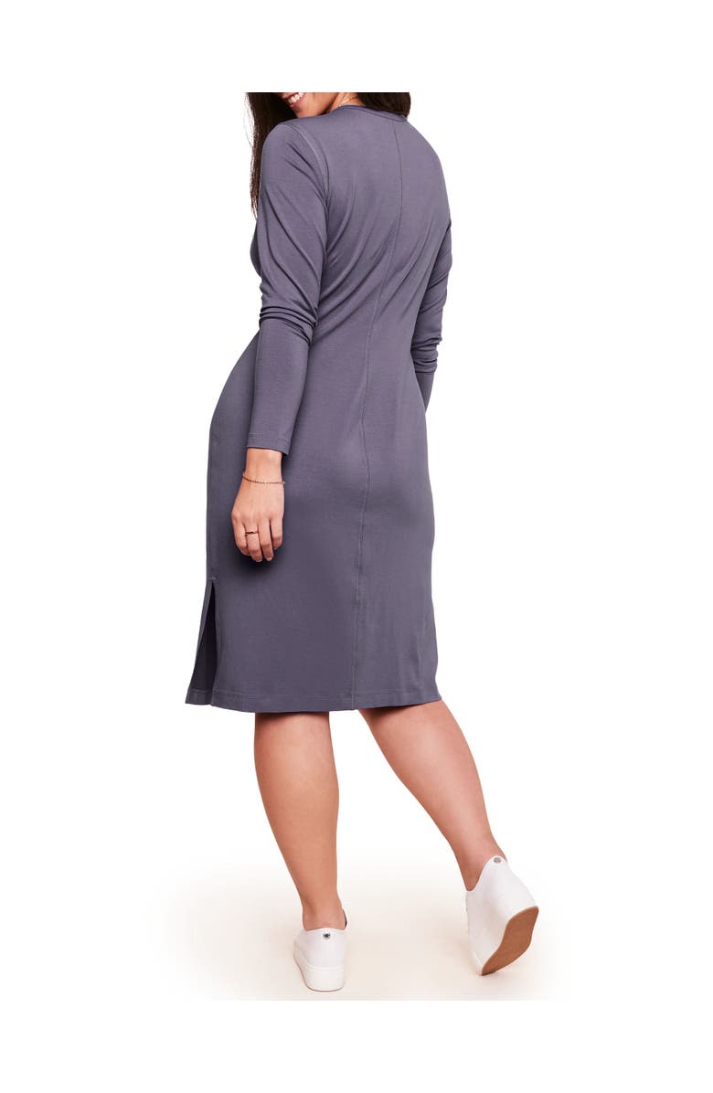 Adore Me Pearl Long-sleeve Henley Dress, Alternate, color, 