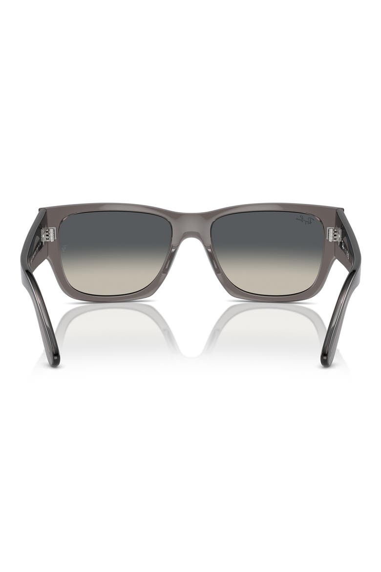 Carlos 56mm Polarized Rectangular Sunglasses, Alternate, color, GREY FLASH