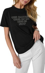GUESS x Marilyn Monroe Embellished Slogan Graphic Tee