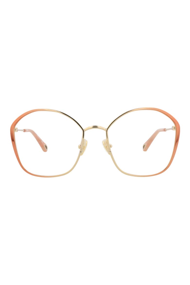 53mm Round Optical Glasses, Main, color, NUDE NUDE TRANSPARENT