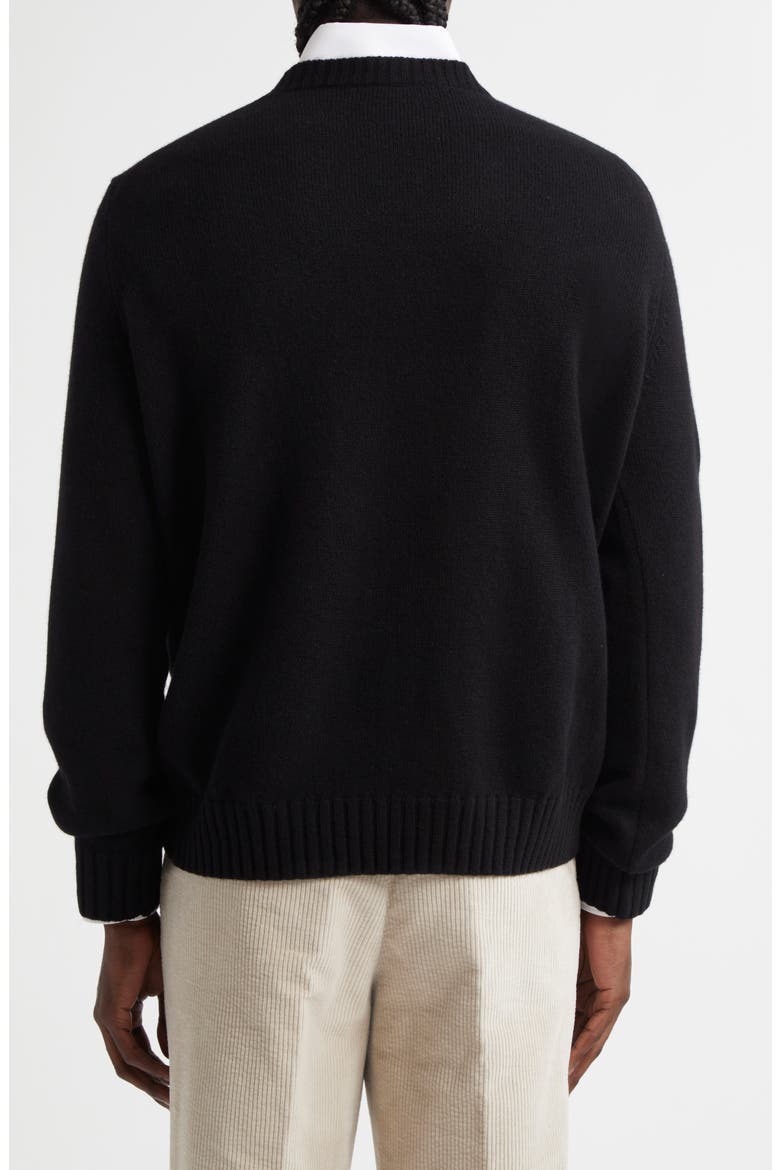 Cashmere Crewneck Sweater, Alternate, color, BLACK