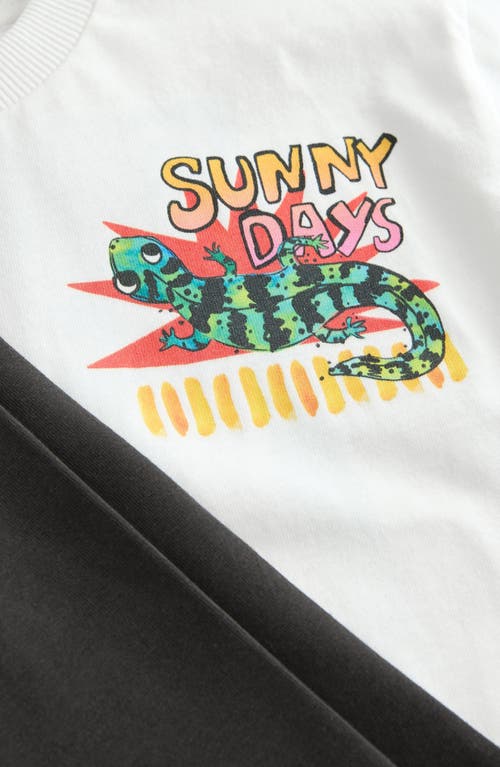 Next Kids' Chameleon Cotton Graphic T-shirt & Shorts Set In Black