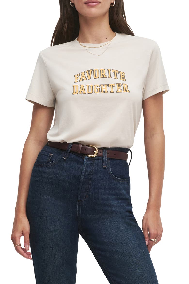 The Collegiate Classic Graphic T-Shirt, Main, color, STONE/ DIJON