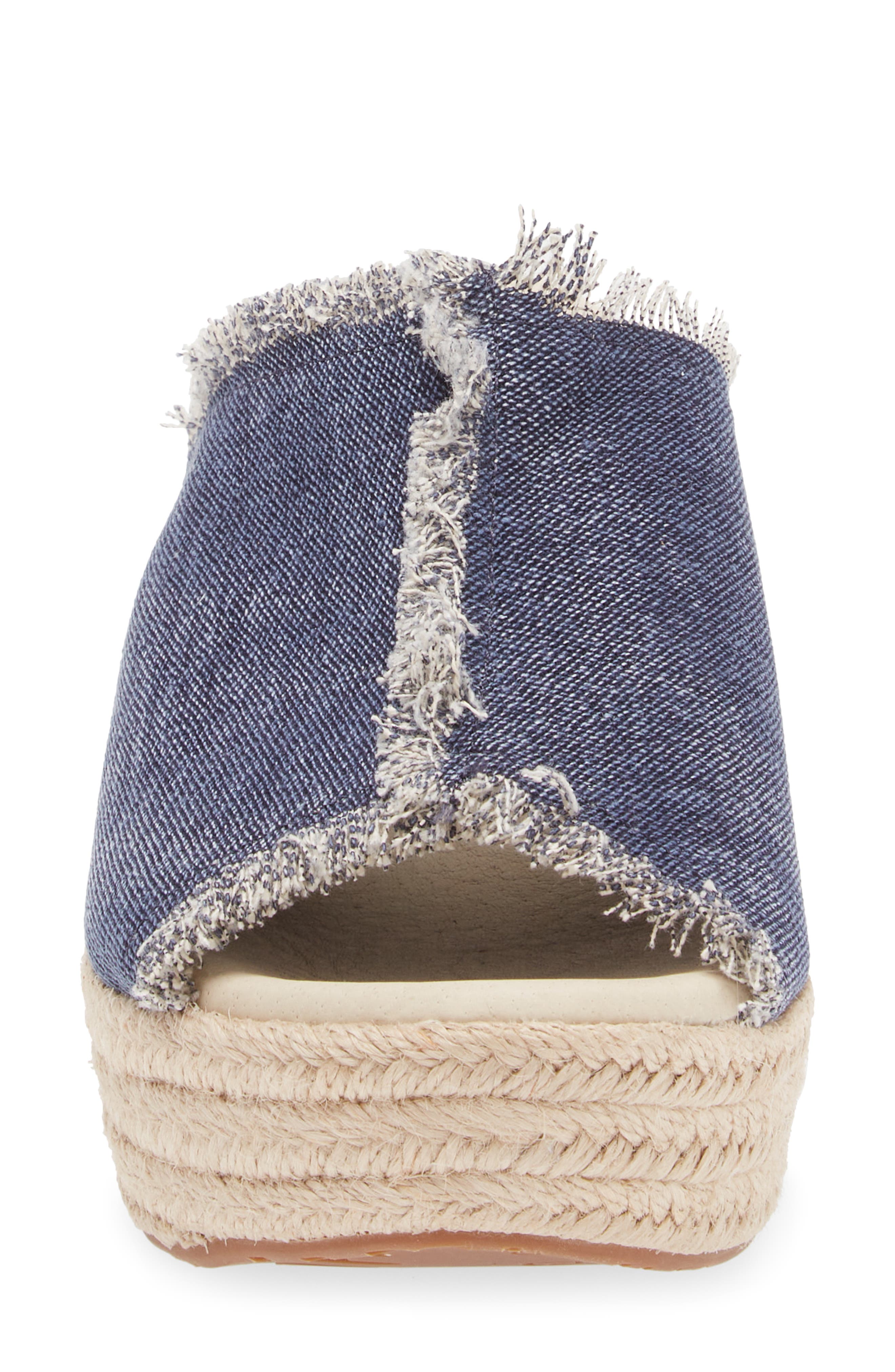 Chocolat Blu Platform Wedge Sandal, Alternate, color, Indigo Linen