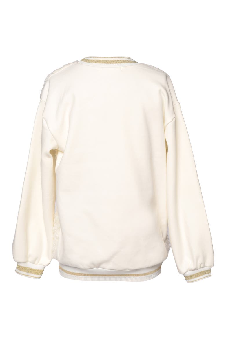 Kids' Faux Fur Front Tunic Sweater, Alternate, color, IVORY
