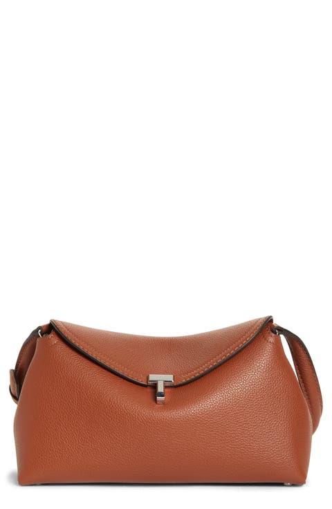 T-Lock Leather Clutch