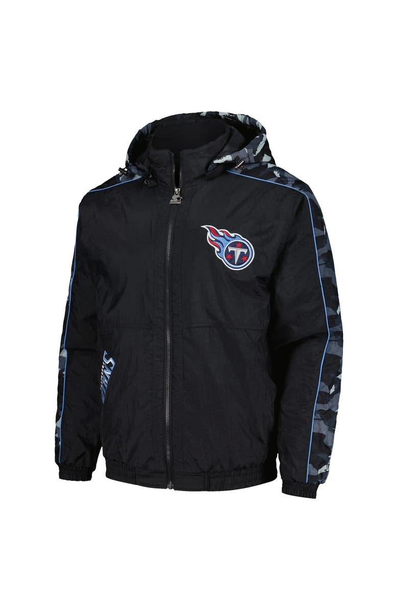 STARTER Men's Starter Black Tennessee Titans Thursday Night Gridiron Full-Zip Hoodie, Alternate, color, Black
