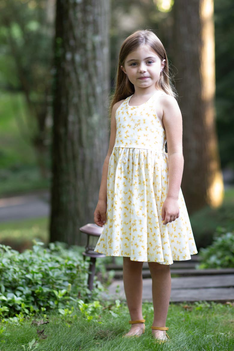 Girls Cross Back Woven Dress, Alternate, color, Pasta