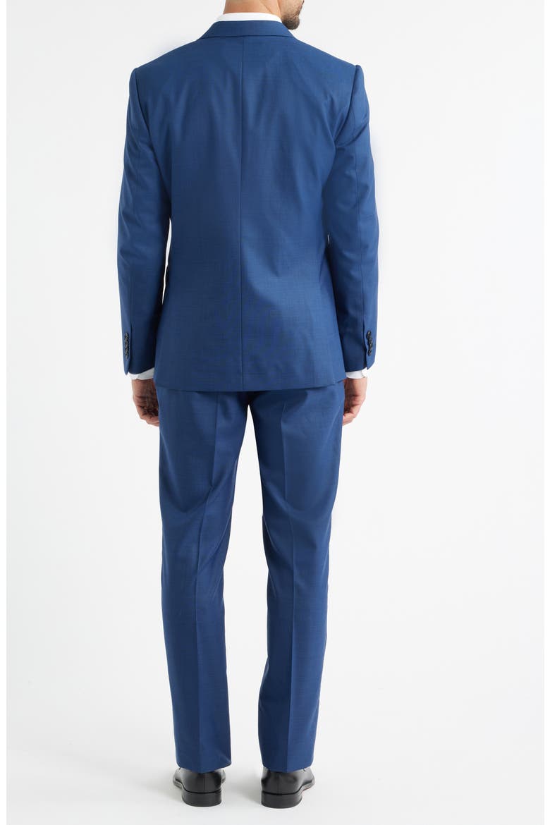 Modern Fit Medium Blue Textured Wool Blend Suit, Alternate, color, NAVY