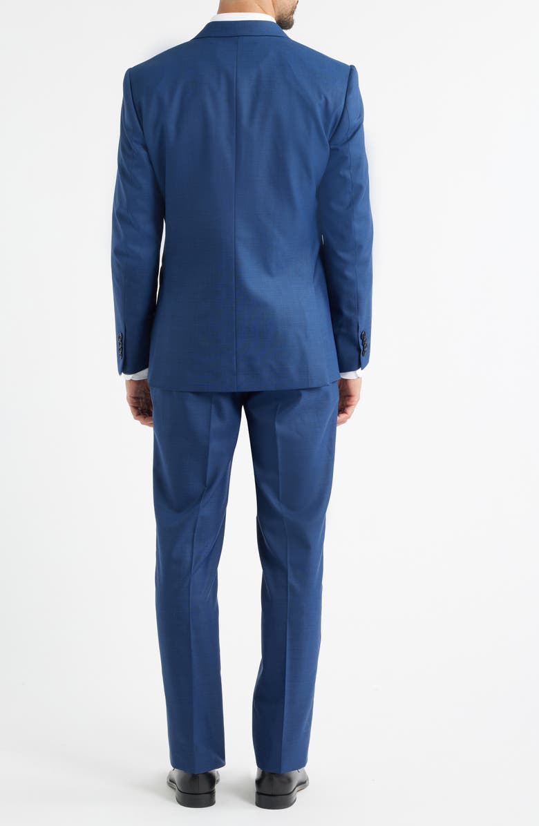 DANIEL HECHTER Modern Fit Medium Blue Textured Wool Blend Suit, Alternate, color, Navy