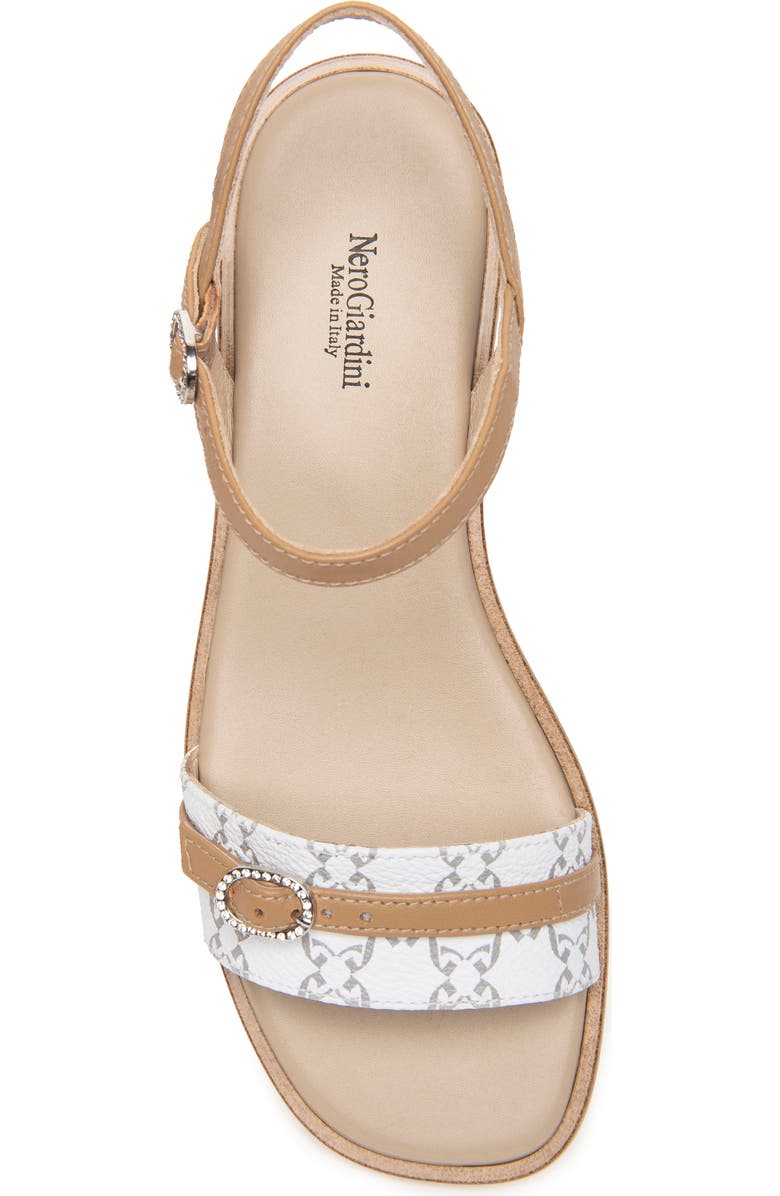 NeroGiardini Logo Ankle Strap Sandal, Alternate, color,