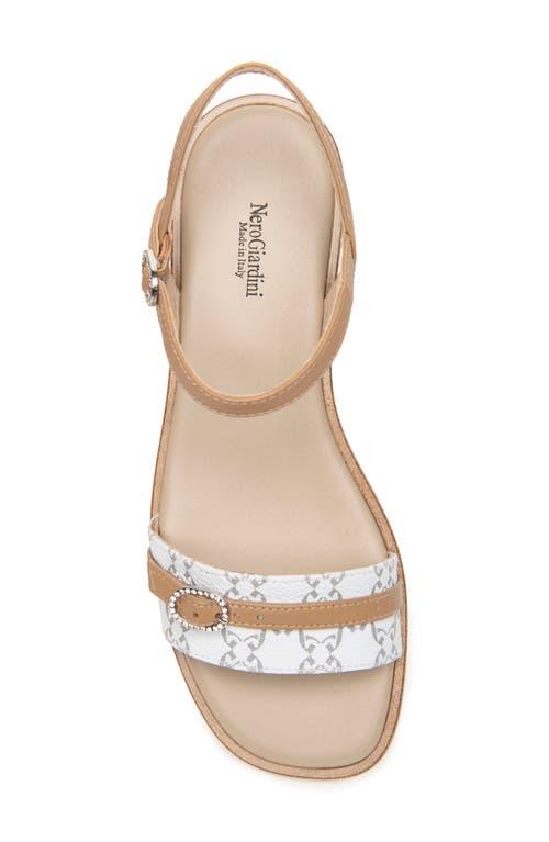 Nerogiardini Logo Ankle Strap Sandal