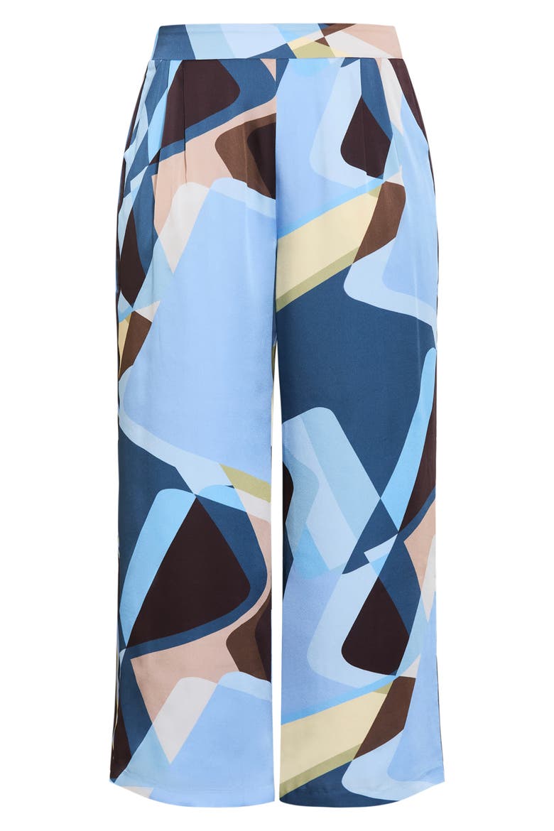 Amaya Print Wide Leg Pants, Alternate, color, BLUE ABSTRACT