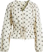 Treasure & Bond Tied Peplum Top