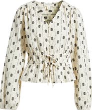 Treasure & Bond Tied Peplum Top