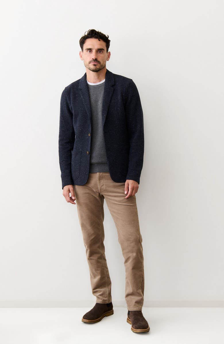 Marine Layer Pacifica Neppy Navy Stretch Herringbone Blazer, Alternate, color, Dark Herringbone